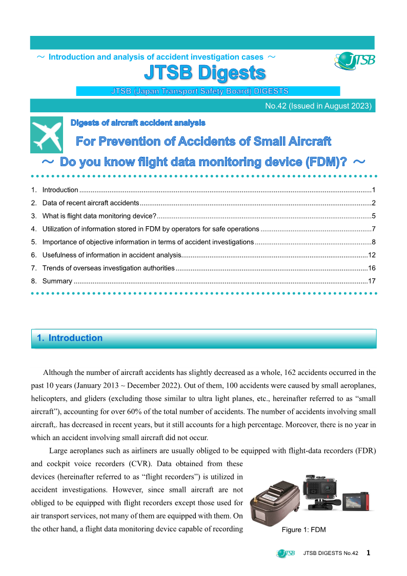 Digests of Aircraft Accident Analysis